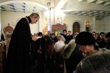 Общая исповедь в Спасо-Преображенском кафедральном соборе. 27 февраля 2015 г.